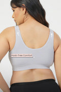 247 (Upgraded) Silver Grey Modal Padded Maternity Feeding Bra