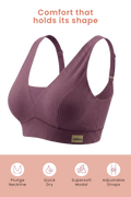 Sera Broad-Rib Bra - Purple