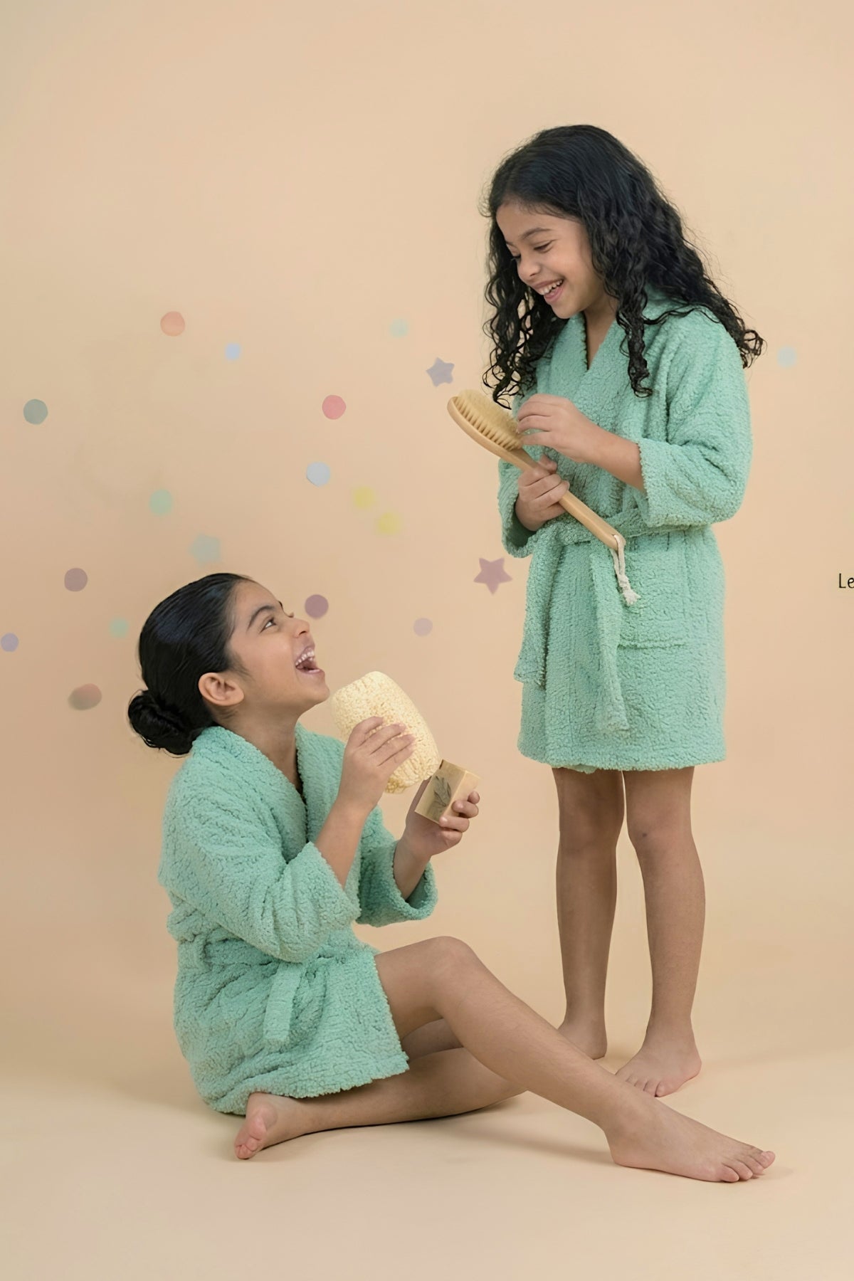 100% Soft Cotton Terry Bathrobe for Kids - Green