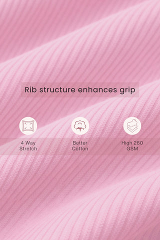 Sera Fine Rib Mid Rise Hipster - Pink