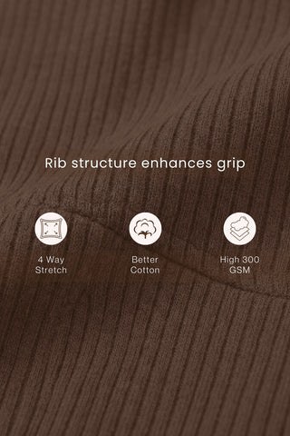 Sera Broad Rib Mid Rise Hipster - Mocha