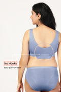 247 (Upgraded) M-Blue Modal Padded Maternity Feeding Bra