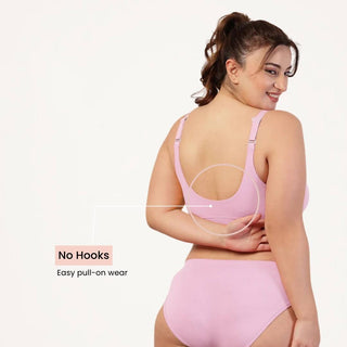 247 Extra Support Cotton Feeding Bra with Adjuster - Pink