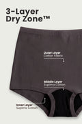 Sculpting Cotton Mid Rise Boy Short - Black