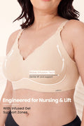 Sculpt & Lift Scallop Nursing Bra - Champagne