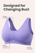 Fixed Padded Modal Maternity Bra with Support - Royal Blue