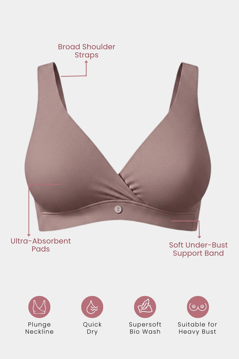 247 (Upgraded) Modal Padded Maternity Feeding Bra - Light Skin