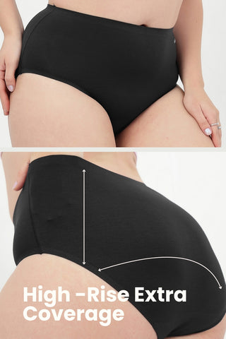 The Invisible Panty Pack Of 3 (Modal | High Rise | Black, Mauve & Navy)