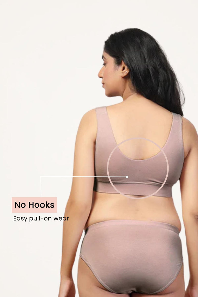 247 (Upgraded) Woodrose Modal Padded Maternity Feeding Bra
