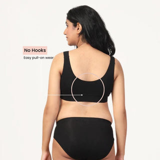 247 Black Modal Padded Maternity Feeding Bra