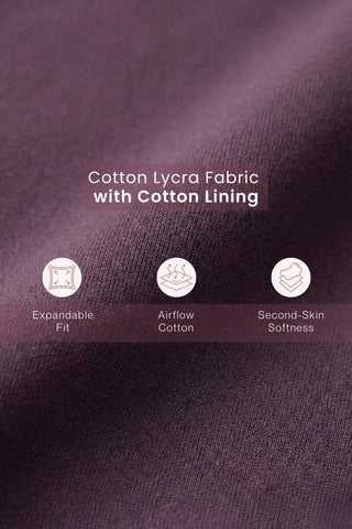 SecureFit Cotton Fixed-Pad Feeding Bra - Purple