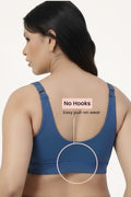 247 Extra Support Cotton Feeding Bra with Adjuster - Airforce