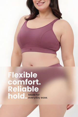 SecureFit Cotton Non-Padded Feeding Bra - Blush