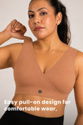 EasyMove non-padded Cotton Yoga Bra - Honey