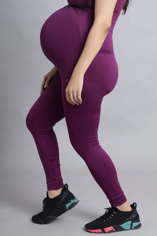 Seamless Adaptable Bump Support Wine Legging (Pregnancy)