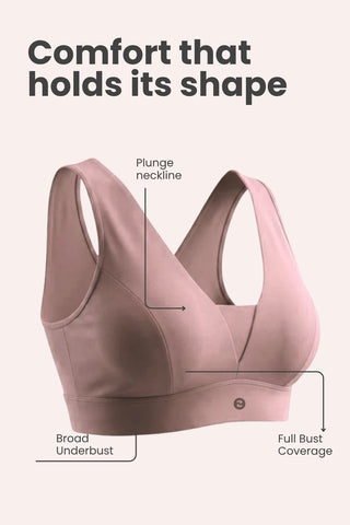 Natural Shape Cotton Bra Pack of 3 - (Purple, Lavender & Dark Skin)