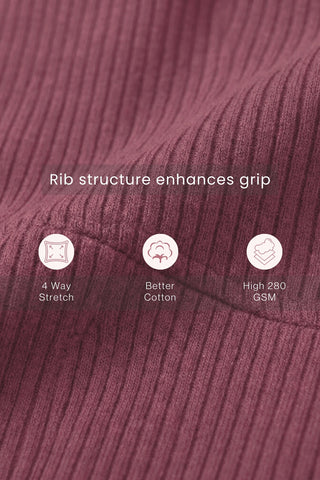 Sera Fine Rib Mid Rise Hipster - Blush