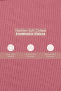 Riva Fine-Rib Cotton Feeding Bra - Blush