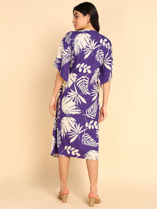 Purple Maternity & Feeding Kaftan