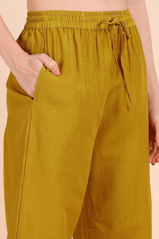 Yellow Maternity Suit Set with Dupatta - House Of Zelena™