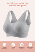 Sera Fine-Rib Bra - Grey Melange