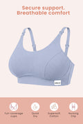 Riva Fine-Rib Cotton Feeding Bra - Mist