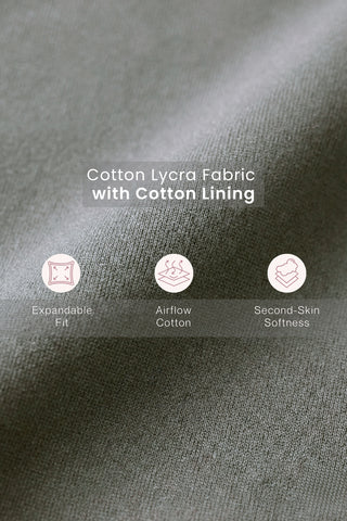 SecureFit Cotton Fixed-Pad Feeding Bra - Dark Grey