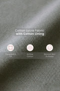 SecureFit Cotton Fixed-Pad Bra - Dark Grey