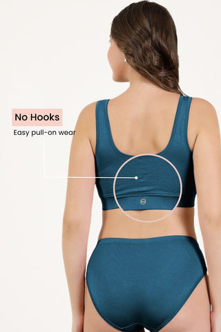 Airforce Bra cotton; breathable fabric is ideal for warmer weather wear.