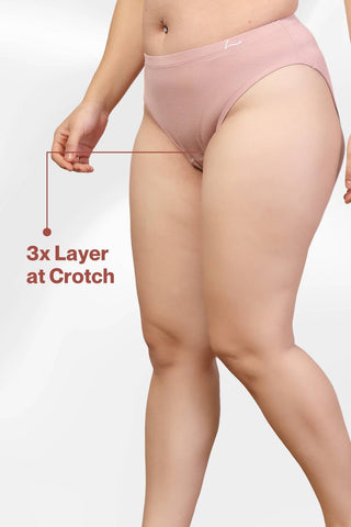 Blush Pink Panty; garment is crafted for long term wear through maternity periods.
