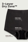Sculpting Cotton High Rise Boy Short - Black