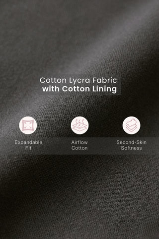 SecureFit Cotton Fixed-Pad Feeding Bra - Grey Melange