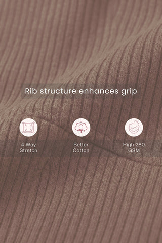 Sera Fine Rib Mid Rise Hipster - Skin