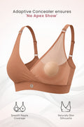 247 Extra Support Cotton Feeding Bra with Adjuster - Honey