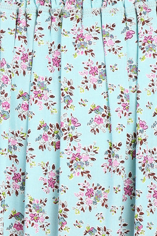 Romantic Print Skirt; tiered style provides a comfortable fit that does not cling to legs.