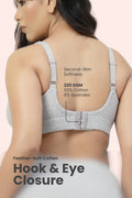 Natural Shape Fine Rib Bra - Grey Melange