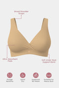 247 (Upgraded) Skin Color Modal Padded Maternity Feeding Bra