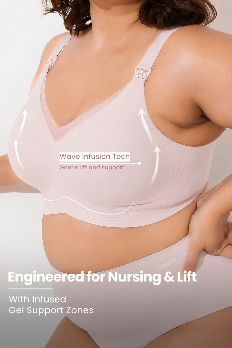 Sculpt & Lift Powermesh Nursing Bra - Blush