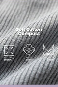Natural Shape Fine Rib Bra - Grey Melange
