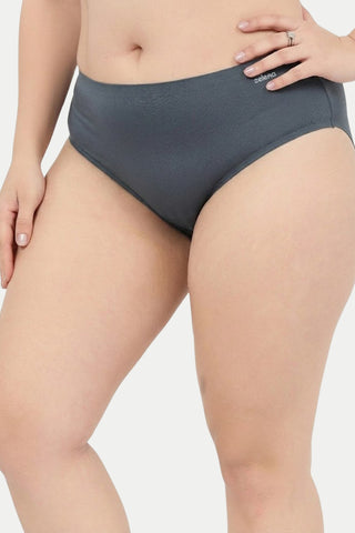 Cotton Bonded Mid-Rise Hipster - Dark Grey