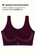Sculpt & Lift Cotton Sports Bra - Wine