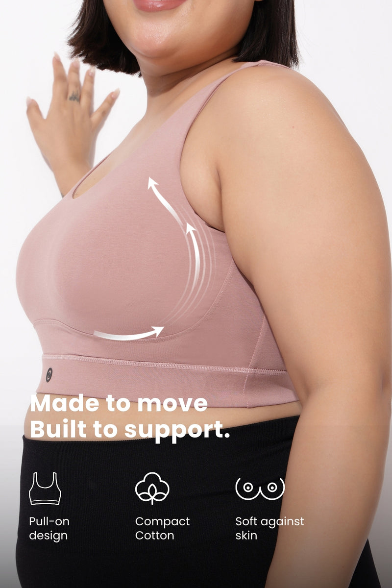 Sculpt & Lift Cotton Sports Bra - Hazel