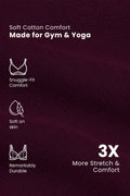 Sculpt & Lift Cotton Sports Bra - Wine