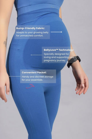 Seamless Adaptable Bump Support Federal Blue Legging (Pregnancy)