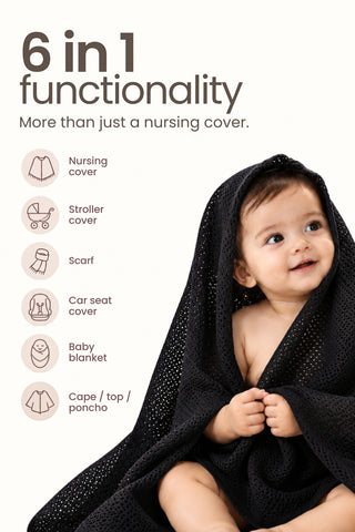 Ebony Elegance Honeycomb Feeding & Nursing Cover