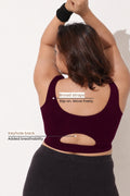Sculpt & Lift Cotton Sports Bra - Wine