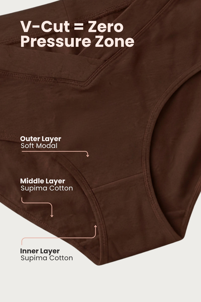 Modal C-Section Panty - Brown