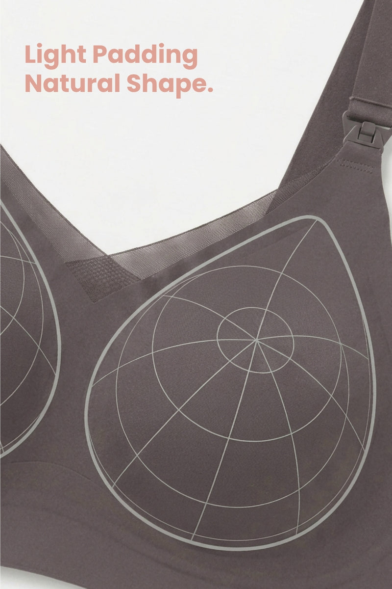 Sculpt & Lift Powermesh Nursing Bra - Chrome
