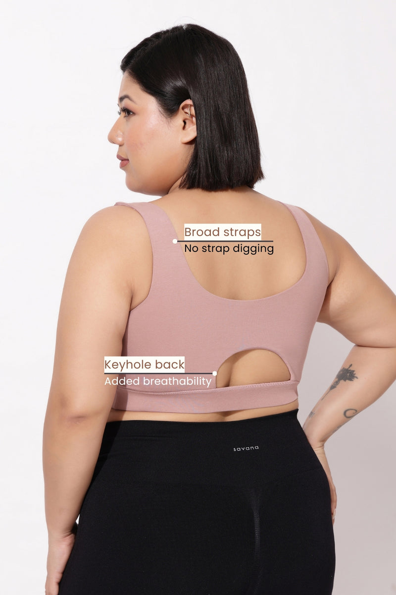 Sculpt & Lift Cotton Sports Bra - Hazel