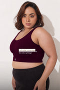 Sculpt & Lift Cotton Sports Bra - Wine